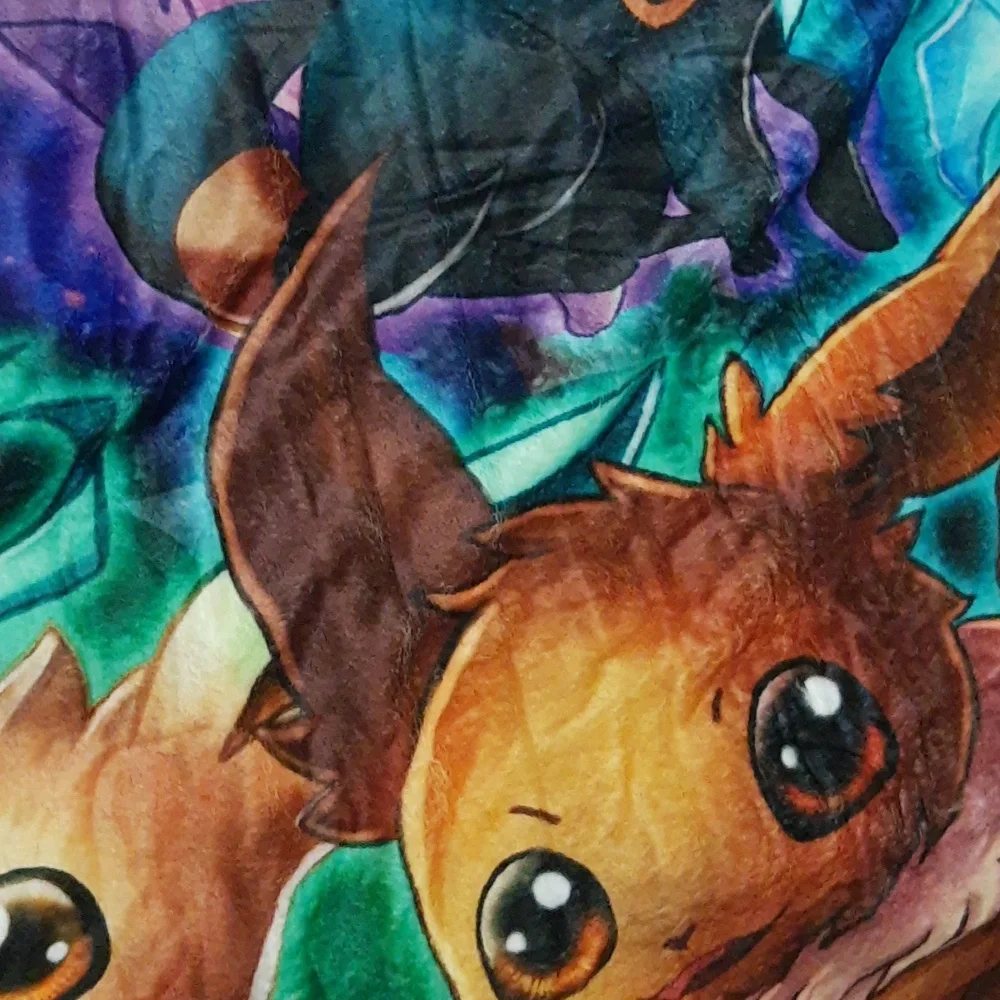 Pokemon Inspired Eevee Eeveelution Anime Fleece Throw Blanket 50x60 NEW